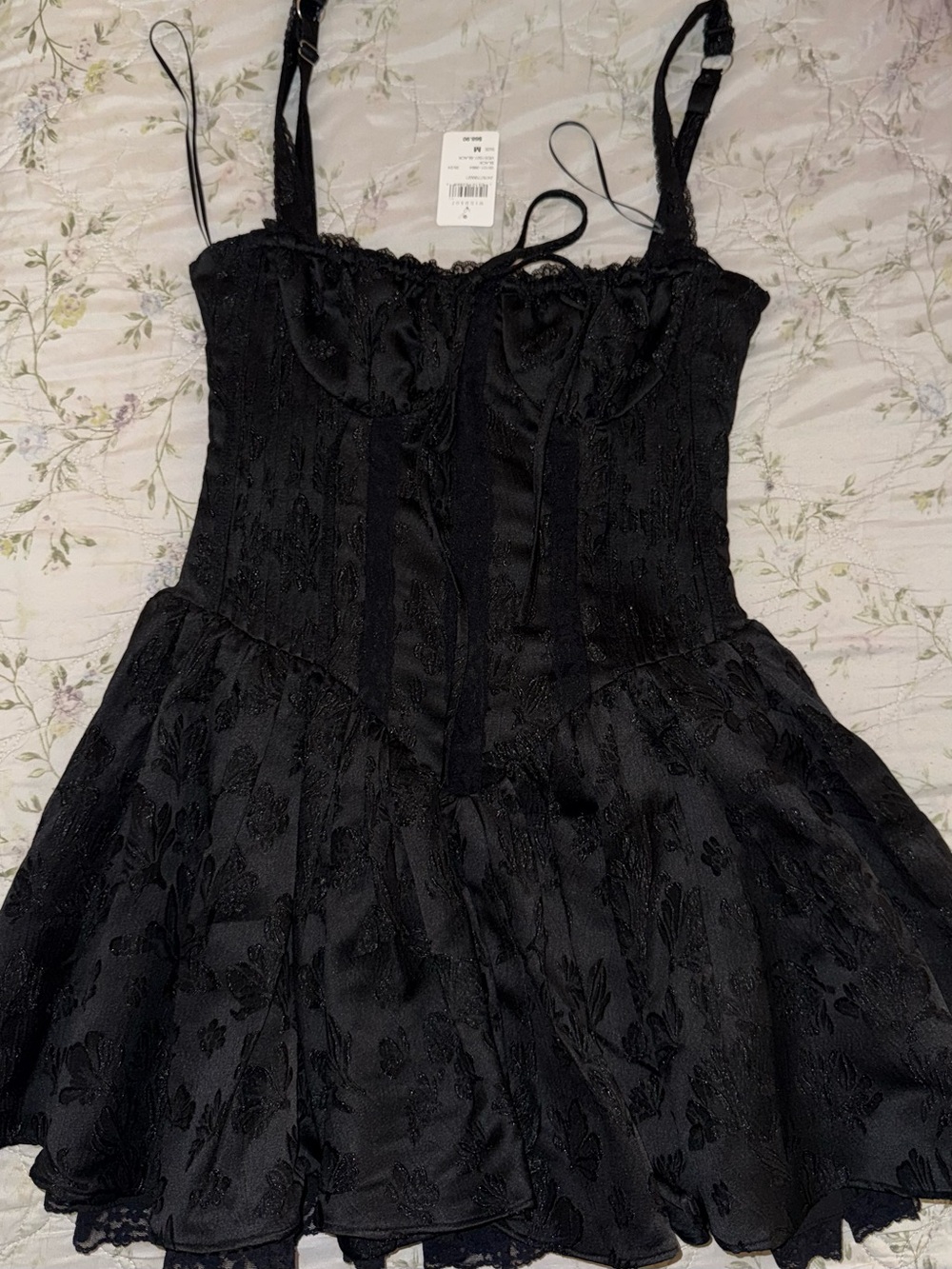 Black Lace Corset Dress